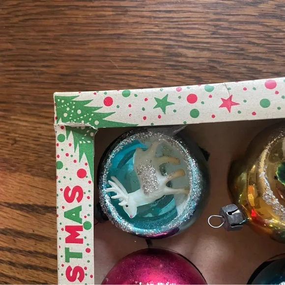 Vintage Kitschy Christmas Boxed Diorama Indent Ornament Collection❤️🎄 - Picture 13 of 16